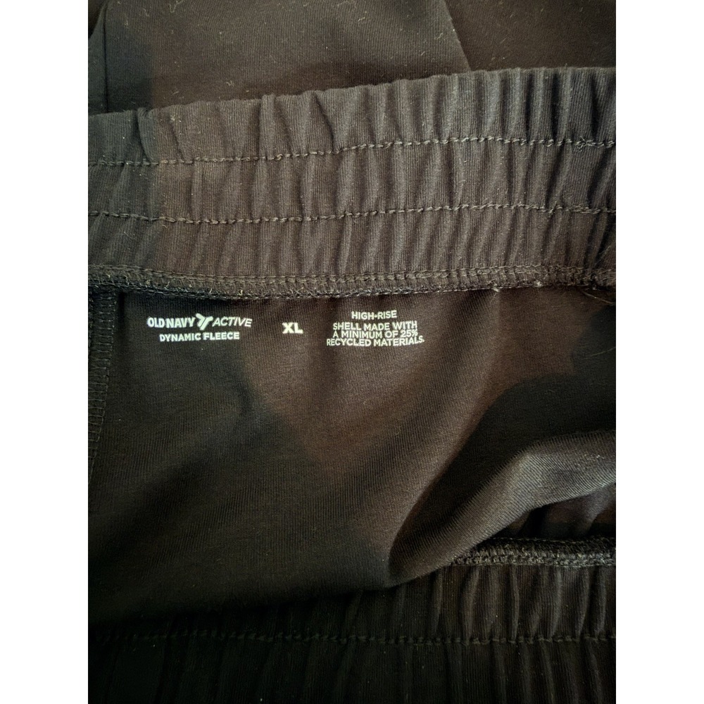 Old Navy Active Dynamic Fleece Wide Leg Pants High Rise Black Size XL Pockets - Picture 3 of 7